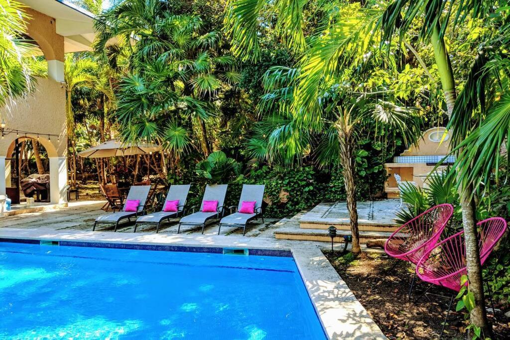 Steps To Ocean Huge Private Pool In Exclusive Fase 1 Playacar Villa *